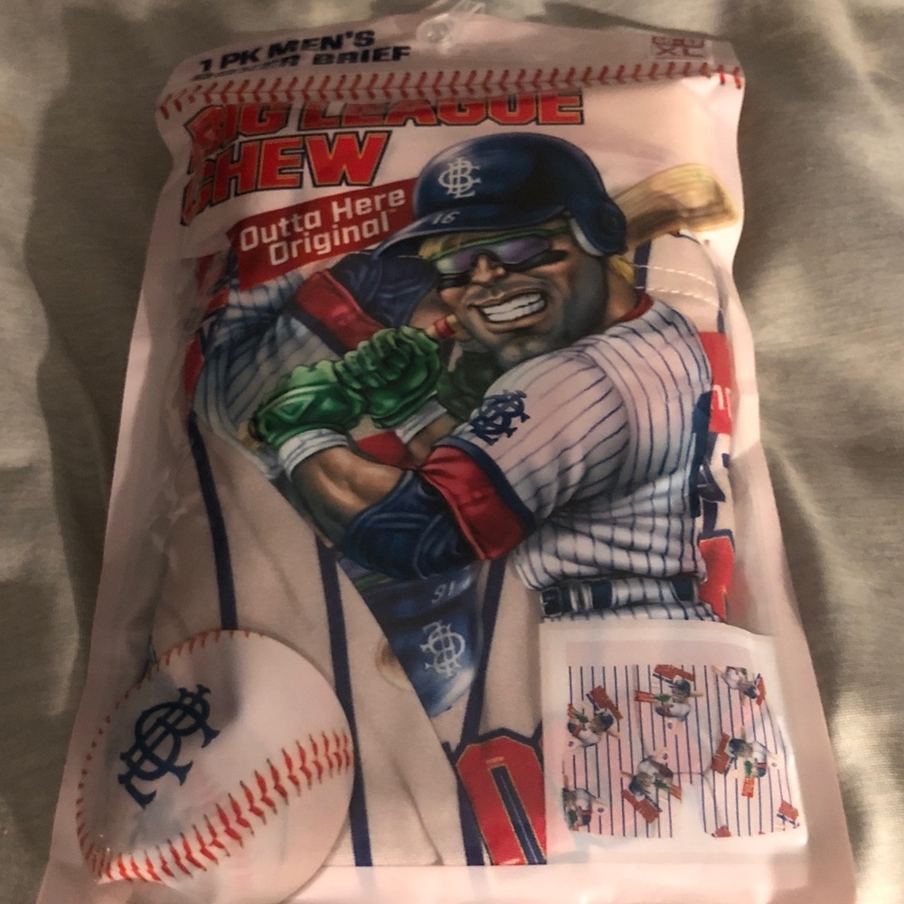 Big League Chew Men's Boxer Briefs - White and Blue